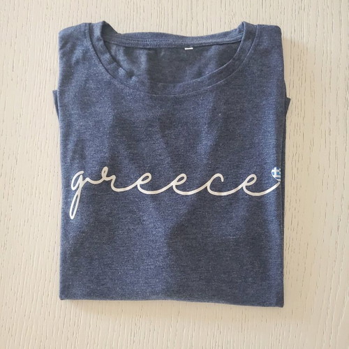 Men's blue t-shirt with Greece logo L like new