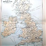  Bartholomew 1860 Χάρτης Σιδηροδρομικών Γραμμών Βρετανικών Νήσων