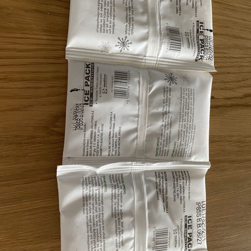 Mediline Ice Packs Set of 3 10x15 cm like new