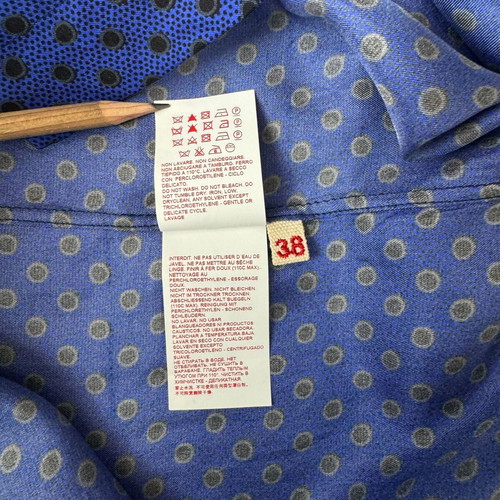 Marni Polka Dot Silk Shirt size S like new, blue