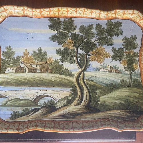 Castillo Italian porcelain serving tray hand painted like new