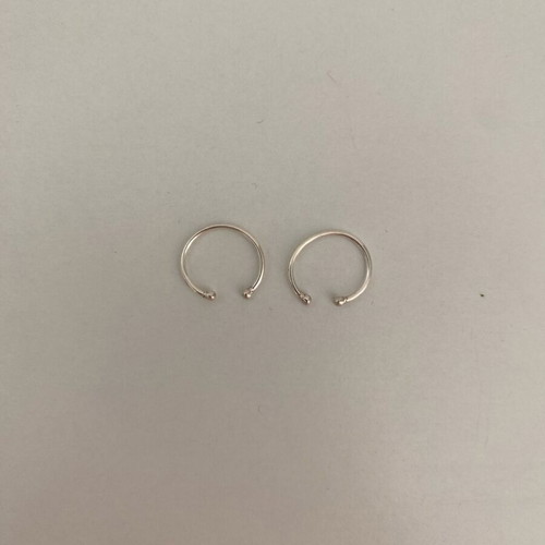 Silver hoops for upper ear, like new