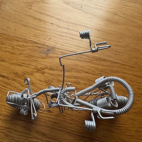 Decorative wire chopper motorcycle like new, handmade