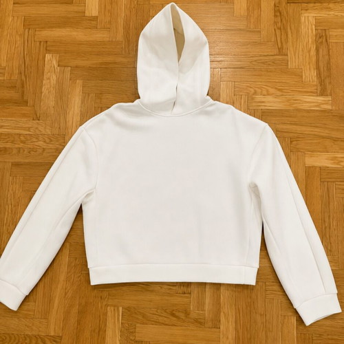 Zara white unisex hoodie sweatshirt, size L