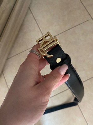 Ζώνη Ralph Lauren σαν καινούργιο, μαύρη με χρυσές λεπτομέρειες