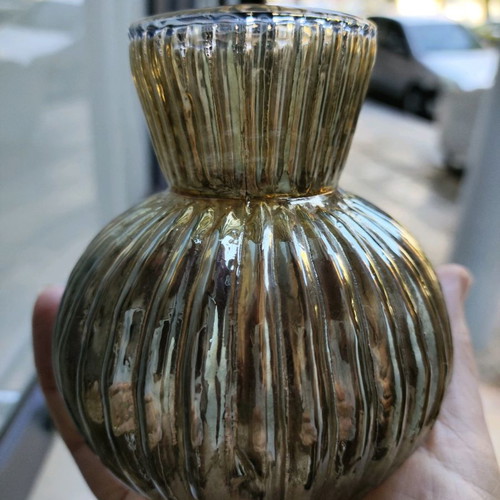 Champagne glass vase used, shiny