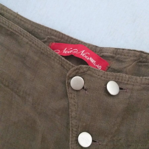 Brown pants used with elastic at the bottom, size L