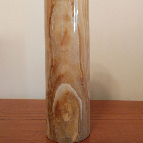 Vintage Onyx Marble Set Made in Italy with Lamp, Vase, Bowl & Ashtray