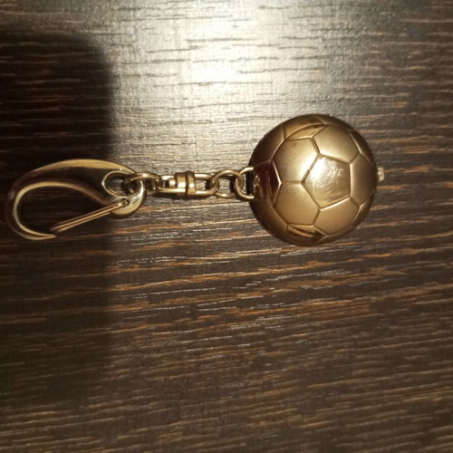 Keychain watch with openable football cover