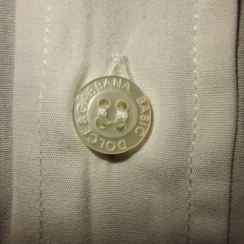 Dolce & Gabbana White Summer Shirt Basic Collection Size 43 Like New