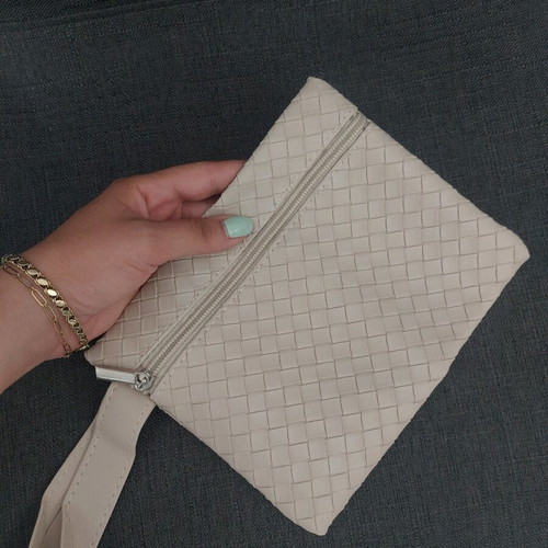 Beige leather toiletry bag new