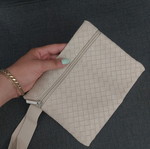 Beige leather toiletry bag new