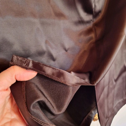 Benissimo satin skirt brown size S like new