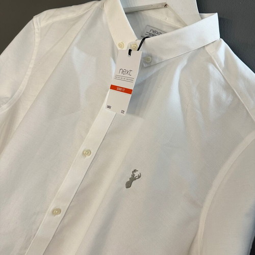 Next white men's long sleeve shirt, size L