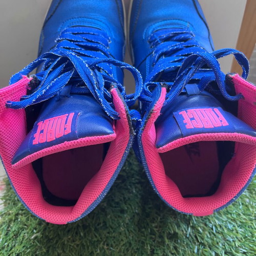 Nike Force sneakers blue with fuchsia details size 38.5 like new