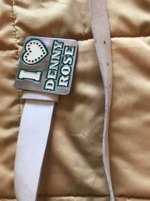 Denny Rose women's leather belt 90 cm white like new