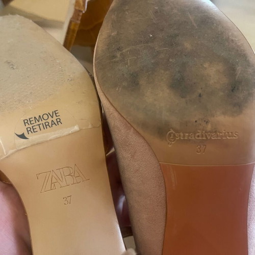 Zara and Stradivarius branded high heels size 37 like new, 2 pairs
