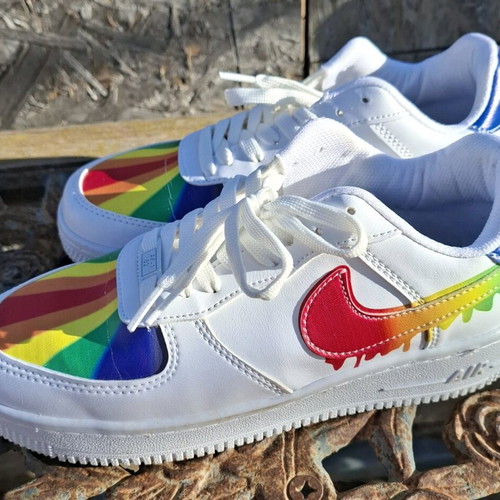 Nike Rainbow Drip Air Force 1 sneakers like new, size 39-40