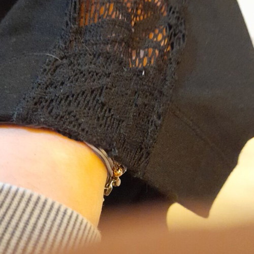 Women's lycra leggings and black Tezenis with lace like new