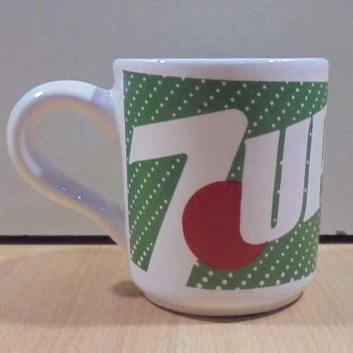 7 UP vintage promotional mug used