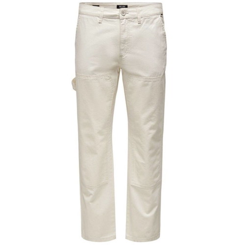 Only & Sons EDGE Loose Workwear Pant new, sizes 32 and 33, ecru cotton
