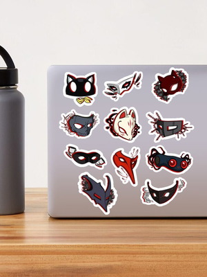Persona 5 Royal Phantom Thieves masks pack of handmade stickers made to order