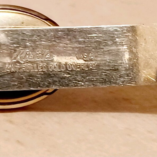 Kreisler USA tie clip gold plated 14k like new
