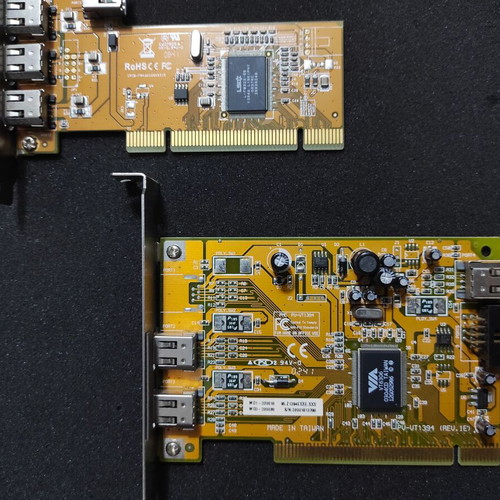 PCI expansion cards pack of 5 used, USB and Firewire