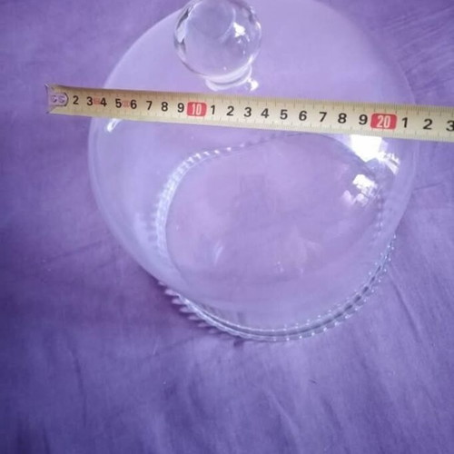 Vintage crystal cake stand with flat base like new