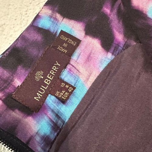 Mulberry silk top, size 10 UK, colorful