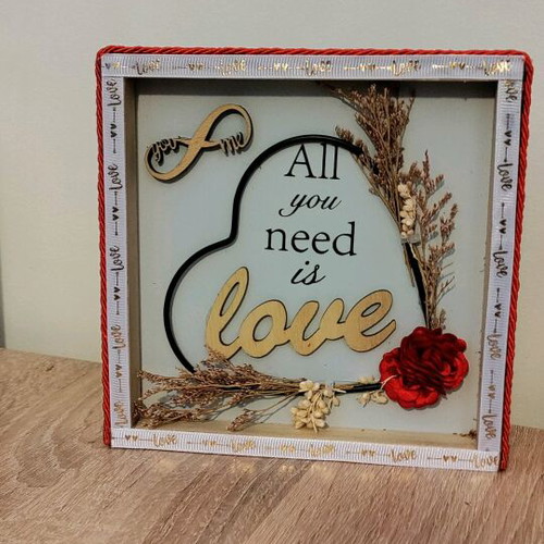 Love frame handmade like new, wall or tabletop