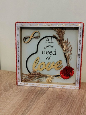 Love frame handmade like new, wall or tabletop