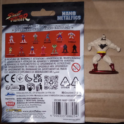 Zangief Street Fighter Jada Nano Metalfigs DieCast figure like new