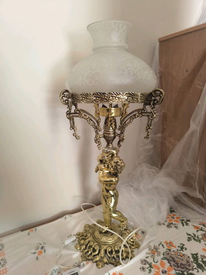 Vintage lamp with brass base like new