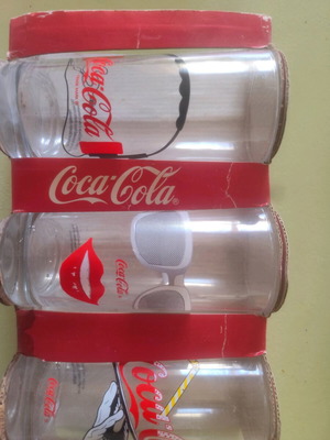 Coca Cola 90's Glasses New, Set of 3 Pieces