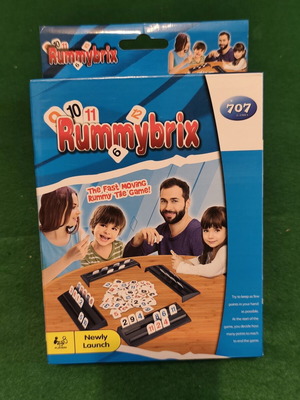 Rummybrix board game by 707 Games, strategy and numbers