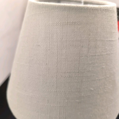 Metal table lamp with beige shade like new