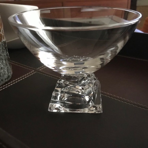JG Durand crystal bowl with base