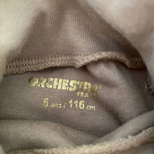 Orchestra kids turtleneck shirt 116 cm used, beige