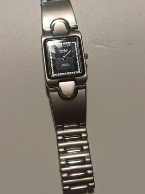 Omax Max sapphire watch like new, silver, stainless steel