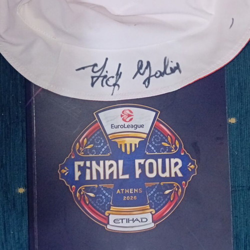 Euroleague 2026 Final Four Athens Cap Signed by Legend Nik Galis New