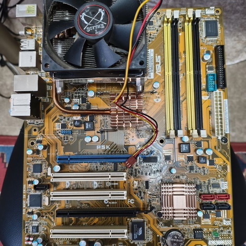 Asus P5K motherboard and Quad 9400 processor used with cooler and back panel