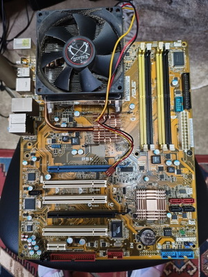 Asus P5K motherboard and Quad 9400 processor used with cooler and back panel