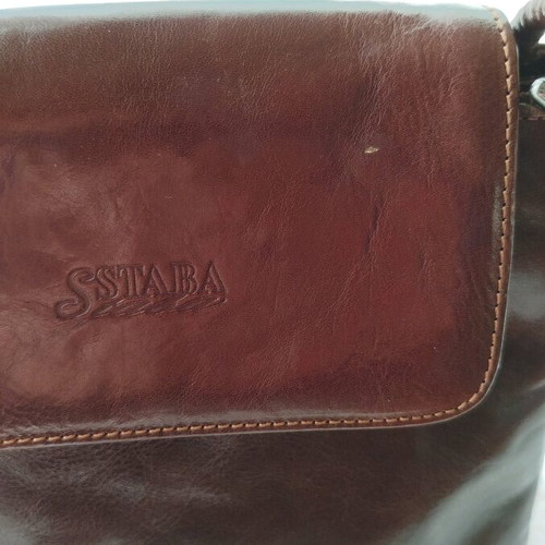 Brown shoulder bag made of genuine leather like new