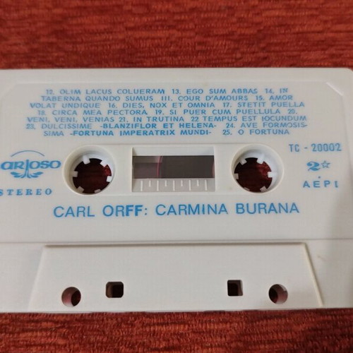 Carmina Burana Carl Orff cassette like new, classical music