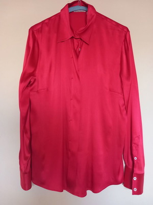 Silk shirt red medium - large, lightly worn