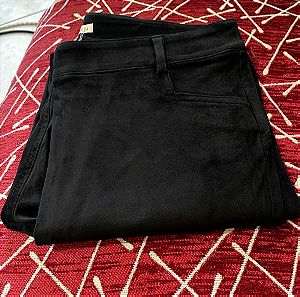 Γυναικείο παντελόνι μαλακό, τυπου σουεντ, βελουδένιο, χρώματος μαύρου, νούμερο large καινούριο  με τις ετικέτες του