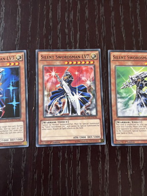 Silent Swordsman Set Yugioh authentic cards LV3-LV5-LV7