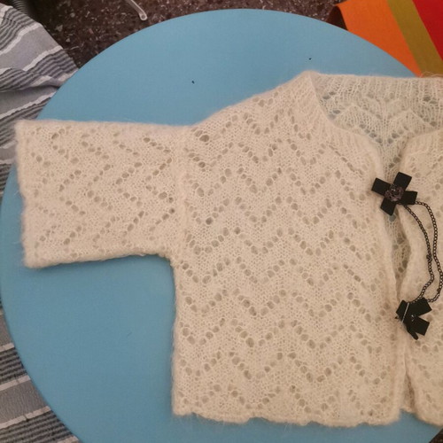 Women's cardigan used, knitted, size small, beige