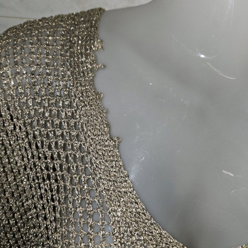 Gold caftan used with unraveling, one size